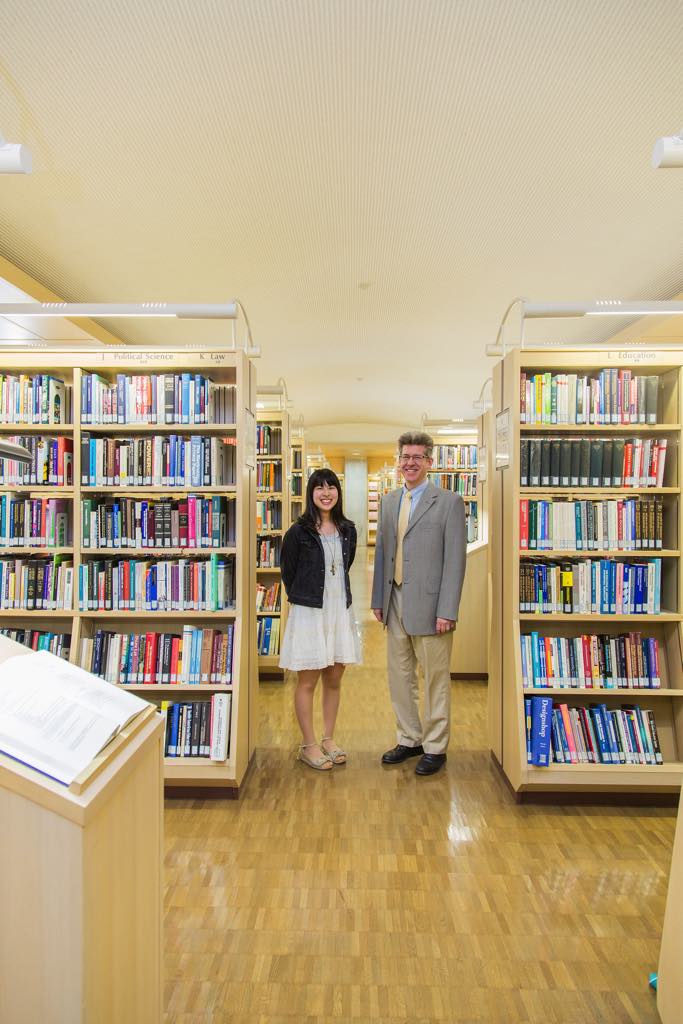 Inside the U of Aizu library