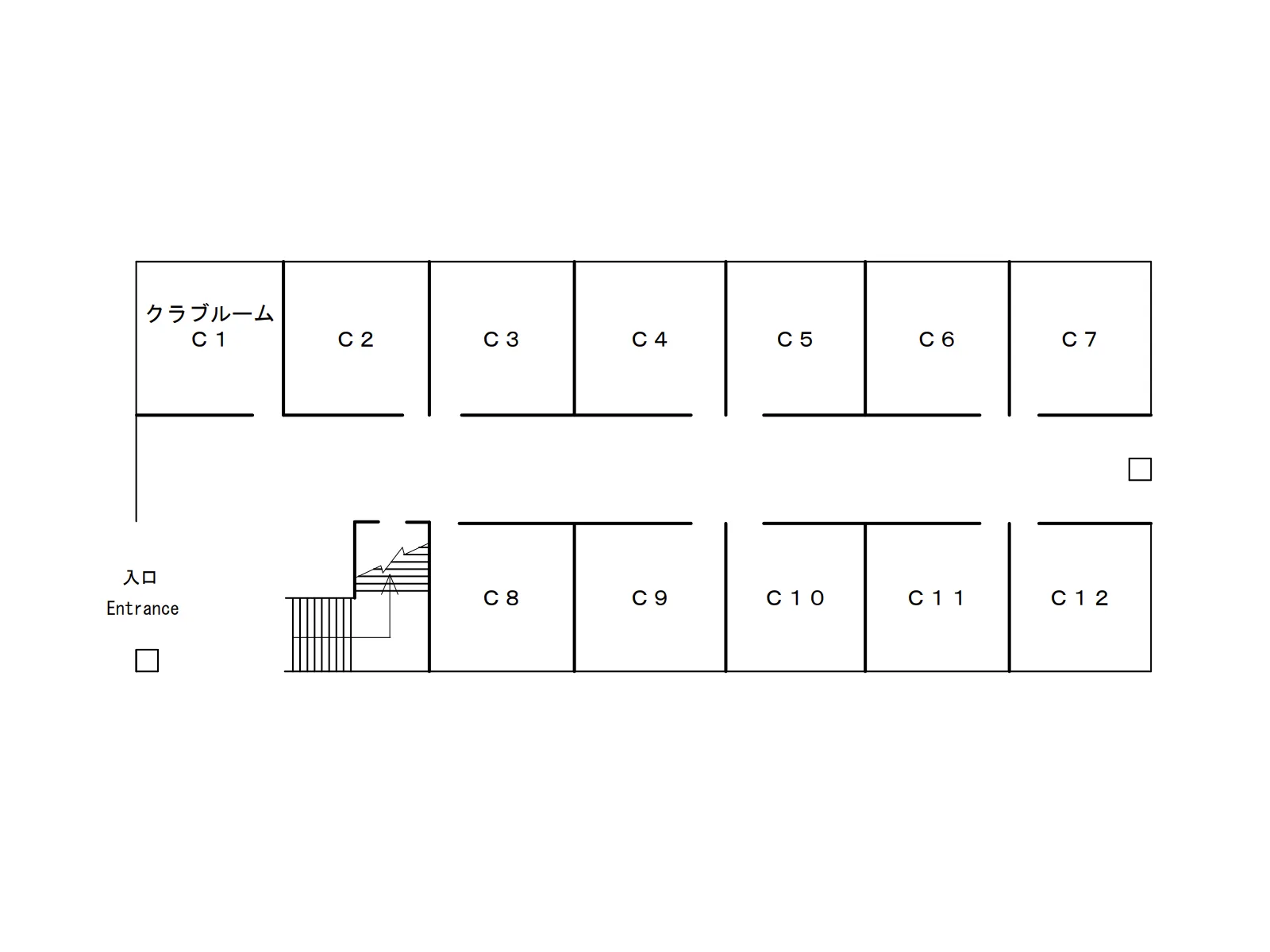 クラブ棟1階 案内図