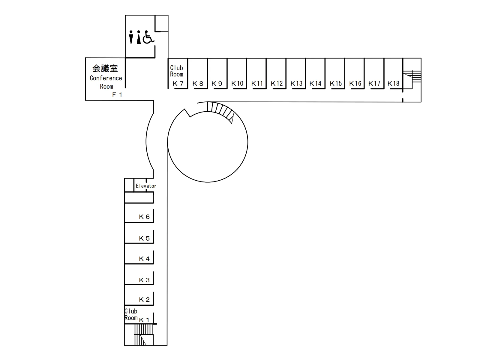 学生ホール3階 案内図