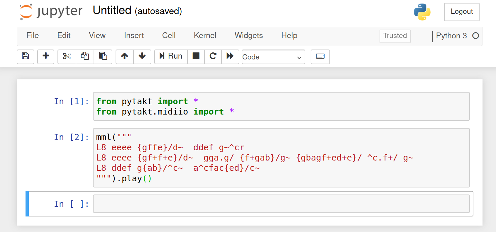 jupyter notebook