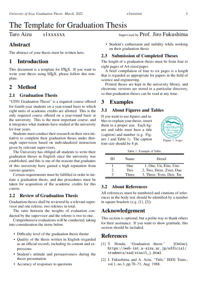 thesis template